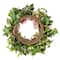 Glitzhome® 24" Pink Hydrangea, Peony & Cherry Blossom Wreath with Black Metal Hanger